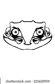 Skull animal new graphic style symbol