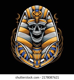 skull anubis egypt vector illustration