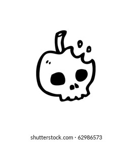 skull apple cartoon