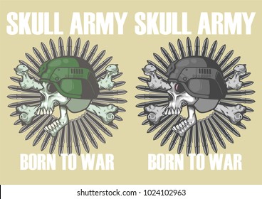 skull army with crossbone