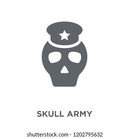 Skull Army icon. Skull Army design concept from Army collection. Simple element vector illustration on white background.