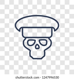 Skull Army icon. Trendy linear Skull Army logo concept on transparent background from army and war collection