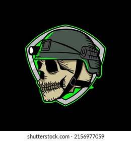 skull army logo suitable for e sport team