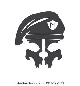 skull army logo vector illustrations design icon logo template