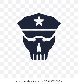 Skull Army transparent icon. Skull Army symbol design from Army collection.