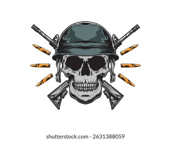 Totenkopf Armee Veteran Vektorgrafik