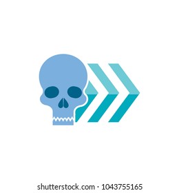 Skull Arrow Logo Icon Design