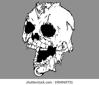 skull art dead vector horror