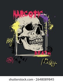 Skull art, font art design 