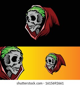 SKULL ART ILLUSTRATION. VECTOR ILLUSTRATION