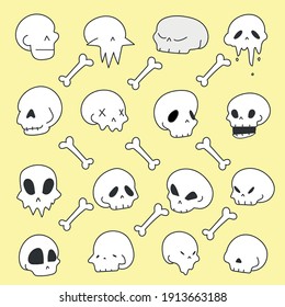 
skull art wallpaper bones illustration