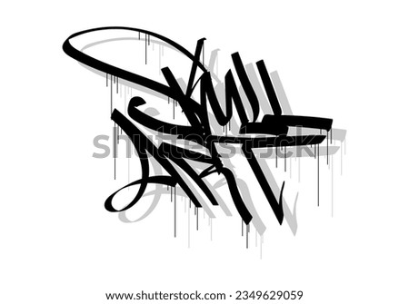 Similar – Image, Stock Photo zoNk Graffiti Tagger Sadly