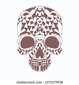 skull art zentangle
