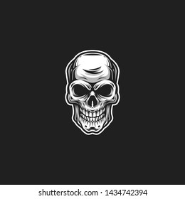 skull artwork logo vector illustration