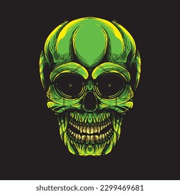 skull artwork sketchy illustration design