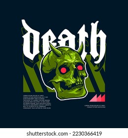 skull artwork for t shirt design