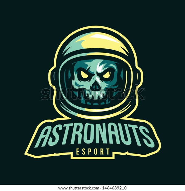 Skull Astronaut Mascot Logo Vector Stock Vector (Royalty Free) 1464689210