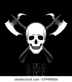 skull and axes