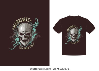 skull background design for t shirt