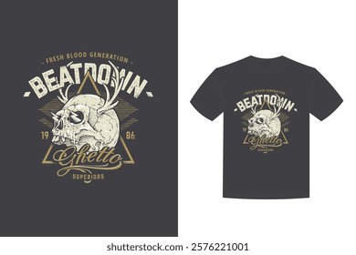 skull background design for t shirt design