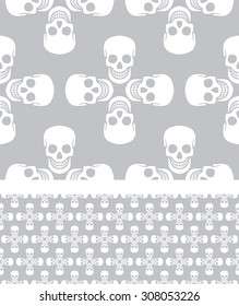 skull background on gray