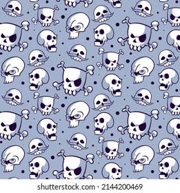 Skull Background Seamless Pattern for your business or merchandise