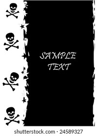 skull background with stars and space for text/copy