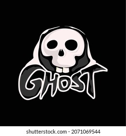 skull with background and text