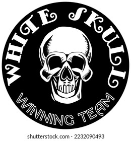 Skull Badge e-sport Team Logo Sign Vector