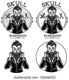 Skull Barbershop logotype