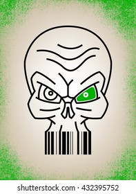 Skull barcode