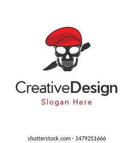 Skull Barrett Military Creative Vector Logo