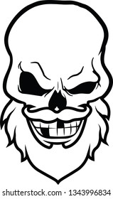 SKULL WITH A BEARD