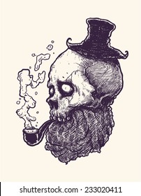 Skull With Beard