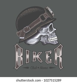 skull biker helmet