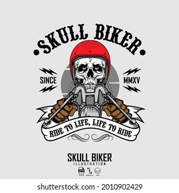 SKULL BIKER LOGO TEMPLATE, READY FORMAT EPS 10