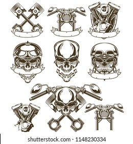 Skull Biker Set