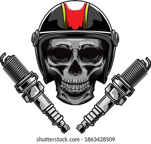 Skull bikers logo available for your custom project