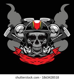 Skull bikers logo available for your custom project