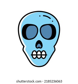 skull biology study icon isolated