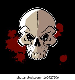 Skull in black