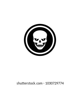 Vector Illustration Human Skull Circle Dead Stock Vector (Royalty Free ...