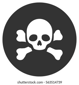 Skull Black Spot vector pictograph. Style is flat graphic symbol.