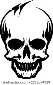 Skull | Black and White Vector illustration