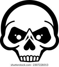 Skull | Black and White Vector illustration