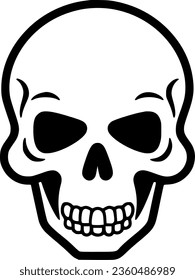 Skull | Black and White Vector illustration