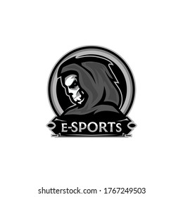 Skull Blind Angel of Death Reaper Esport Logo Team Template Vector