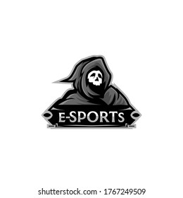 Skull Blind Angel of Death Reaper Esport Logo Team Template Vector