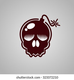 Skull Bomb Logo Illustration