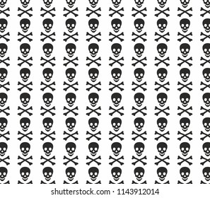 skull and bone danger halloween skeleton pattern wallpaper design vector background